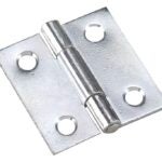 Onward 836XR Narrow Butt Hinge, 1-1/2 in H Frame Leaf, Steel, Zinc, Press Fit Pin, 6 lb