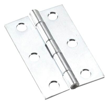 Onward 838XR Butt Hinge, 2-1/2 in H Frame Leaf, Steel, Zinc, Non-Removable Pin, Mortise Mounting, 18 lb