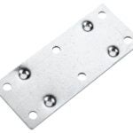 Onward 955X35VB Mending Plate, 3-1/2 in L, 1-3/8 in W, Steel, Zinc