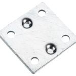 Onward 955X15VB Mending Plate, 1-1/2 in L, 1-3/8 in W, Steel, Zinc