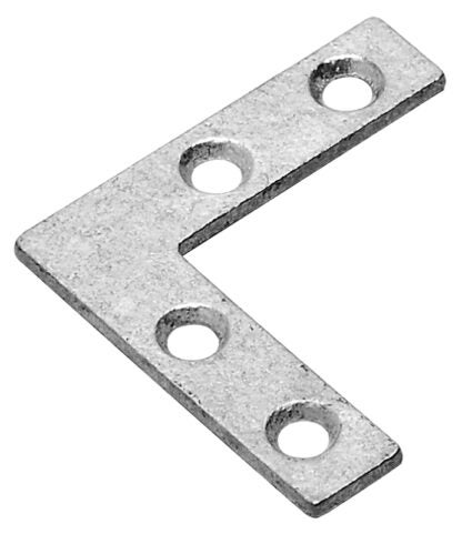 Onward 99GA15R Flat Corner Plate, 3/8 in W, 1-1/2 in H, Steel, Galvanized