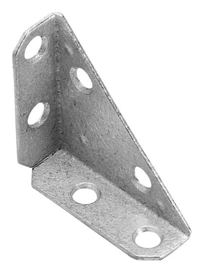 Onward 91GA20R Multi-Position 3-Sided Corner Brace, 2 in L, 2 in W, 5/8 in H, Steel, Galvanized