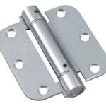 Onward 51821BCR Spring Hinge, 44.5 mm W Frame Leaf, 88.8 mm H Frame Leaf, 2.7 mm Thick Frame Leaf, Steel, Chrome, 30 lb