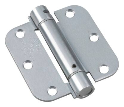 Onward 51821BCR Spring Hinge, 44.5 mm W Frame Leaf, 88.8 mm H Frame Leaf, 2.7 mm Thick Frame Leaf, Steel, Chrome, 30 lb