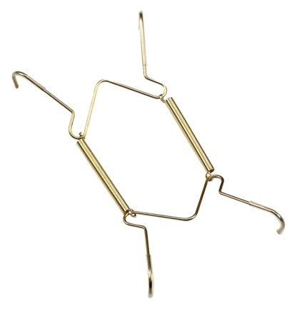 Onward 2810BR Plate Hanger, Metal, Brass