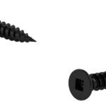 Onward 5726FBR Screw, 10 Thread, 1-1/4 in L, Regular, Twin Lead Thread, Flat Head, Square Drive, Regular Point, Steel