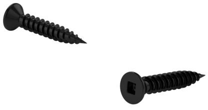 Onward 5726FBR Screw, 10 Thread, 1-1/4 in L, Regular, Twin Lead Thread, Flat Head, Square Drive, Regular Point, Steel