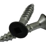 Onward 5926FBR Screw, 12 Thread, 1-1/4 in L, Regular, Twin Lead Thread, Flat Head, Square Drive, Regular Point, Steel