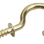 Onward 2782BR Cup Hook, 10 mm Opening, 31 mm L, Metal, Brass