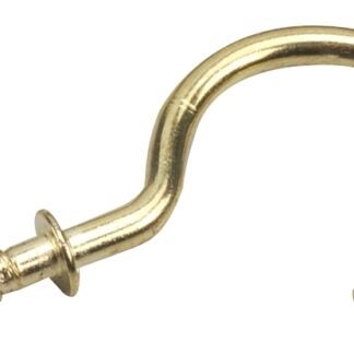 Onward 2785BR Cup Hook, 18 mm Opening, 46 mm L, Metal, Brass