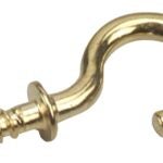 Onward 2780BR Cup Hook, 6 mm Opening, 20 mm L, Metal, Brass