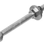 National Hardware N130-559 Full Threaded Bolt Hook, 6 in L, Steel, Zinc-Plated