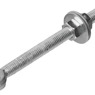 National Hardware N130-559 Full Threaded Bolt Hook, 6 in L, Steel, Zinc-Plated