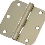 ProSource 20347US4 Door Hinge, Steel, Satin Brass, Loose Pin, 180 deg Range of Motion, Screw Mounting