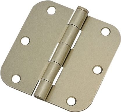 ProSource 20347US4 Door Hinge, Steel, Satin Brass, Loose Pin, 180 deg Range of Motion, Screw Mounting