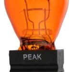 Peak 3157NALL-BPP Miniature Automotive Bulb, 12.8 V, Incandescent Lamp, Wedge, Amber/Red