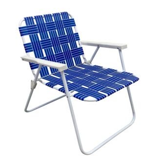 Seasonal Trends AC4007-BLUE Folding Web Chair, 22.83 in W, 23.62 in D, 30.71 in H, 250 lbs Capacity, Steel Frame Sells in Quantity of 6