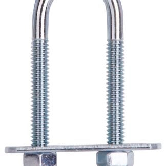 ProSource LR341 U-Bolt, 1/4 in Thread, 2 in L Thread, Steel, Zinc Sells in Quantity of 10