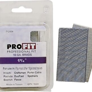 ProFIT 0712454 Finish Nail, Glue Collation, 1-3/4 in L, 16 Gauge, Steel, Electro-Galvanized, Brad Head