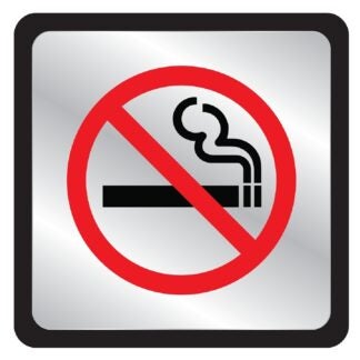 Hy-Ko 495 No Smoking Symbol Plaque, 4 in H x 4 in W Dimensions Sells in Quantity of 5