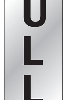 Hy-Ko 498 Sign, Pull, Silver Background, Vinyl, 2 x 8 in Dimensions Sells in Quantity of 10