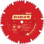 Diablo D1050X Circular Saw Blade, 10 in Dia, 5/8 in Arbor, 50-Teeth, Carbide Cutting Edge