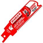 Diablo DS0408CFC Reciprocating Saw Blade, 1 in W, 4 in L, 8 TPI, Carbide Cutting Edge