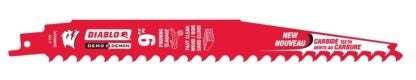 Diablo Demo Demon DS0903CPC Reciprocating Saw Blade, Applicable Materials: Wood, 1 in W, 9 in L, 3 TPI