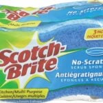 Scotch-Brite MP-3 Scrub Sponge, 4.4 in L, 2.6 in W, 0.8 in Thick, Cellulose, Blue