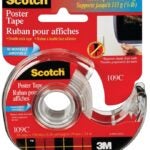 Scotch 051141-37728 Removable Poster Tape, 150 in L, 3/4 in W, Clear Sells in Quantity of 6