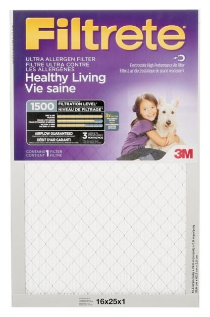 Filtrete 2001DC-6 Air Filter, 25 in L, 16 in W, 11 MERV Sells in Quantity of 6