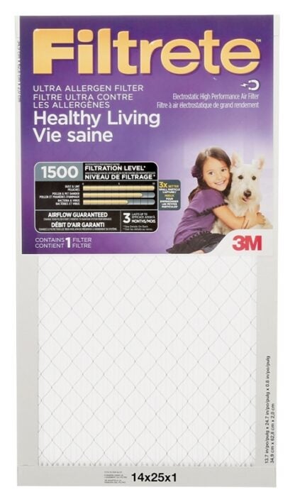 Filtrete 2004DC-6 Air Filter, 25 in L, 14 in W, 11 MERV Sells in Quantity of 6