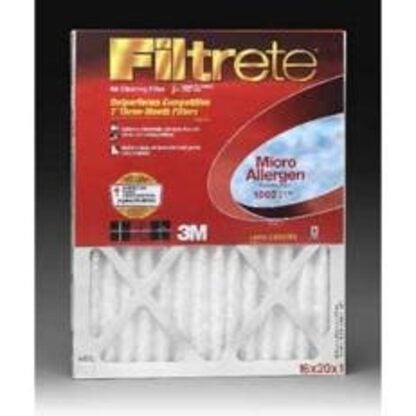 Filtrete 9802DC-6 Air Filter, 20 in L, 20 in W, 11 MERV, 1000 um MPR Sells in Quantity of 6