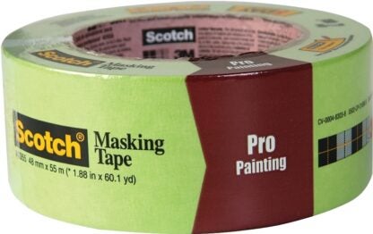 ScotchBlue 2055PCW - 48 MM Masking Tape, 55 m L, 48 mm W, Crepe Paper Backing, Green