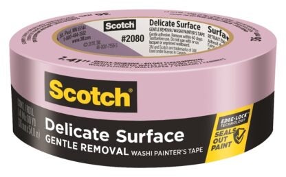 Scotch 2080-36EC Painter Tape, 60 yd L, 1.41 in W, Purple, 1 Roll, Pack