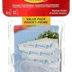 Command 17091CLRC-VP Medium Hook, 2 lb, 6-Hook, Plastic, Clear Sells in Quantity of 2