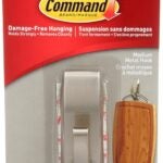 Command MR02-BN-EF Bath Hook, 3 lb, 1-Hook, Metal, Brushed Nickel Sells in Quantity of 4