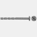 Richelieu PPMZM42MR Machine Screw, M4x0.7 Thread, 50.8 mm L, Full Thread, Pan Head, Pozi, Slotted Drive, Type B Point Sells in Quantity of 5