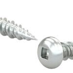 Reliable PKPZ834VP Screw, #8 Thread, 3/4 in L, High-Low Thread, Pan Head, Square Drive, Regular Point, Steel, Zinc