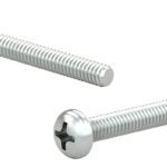 Reliable PPMZM640MR Machine Screw, M6 Thread, 40 mm L, Full, Metric Thread, Pan Head, Phillips Drive, Type B Point, Zinc