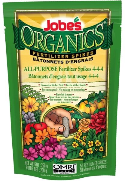 Jobes 06528CN Organic Fertilizer Pack, Spike, 4-4-4 N-P-K Ratio