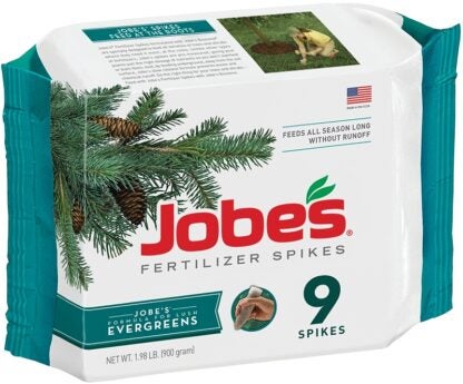 Jobes 01311CN Evergreen Fertilizer, Spike, 11-3-4 N-P-K Ratio