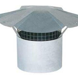 Imperial GV0596 Rain Cap with Arrestor, 4 in Dia, Galvanized Steel