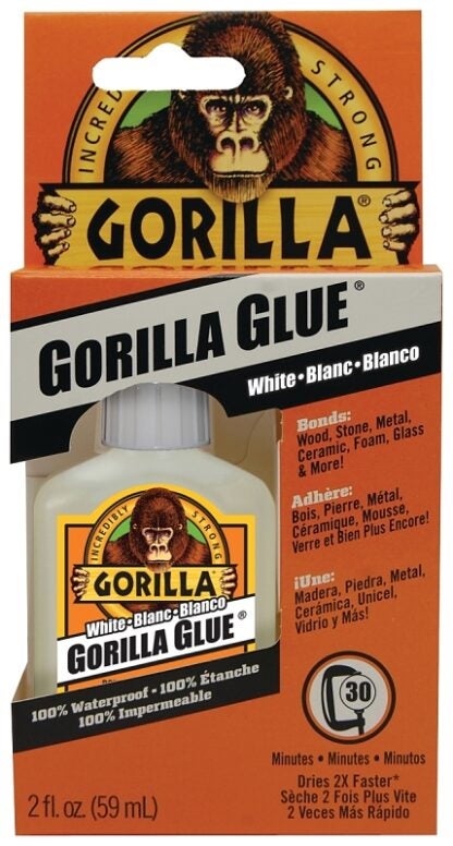 Gorilla 5202101C Glue, White, 59 mL Bottle