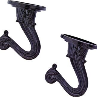 Landscapers Select GB0433L Ceiling Hook, 1.5 in L, 1 Dia in H, Steel, Black Coated Finish, Wall Mount Mounting