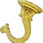 Landscapers Select GB0083L Ceiling Hook, 2-3/16 in H, Zinc, Brass, Ceiling Mount Mounting