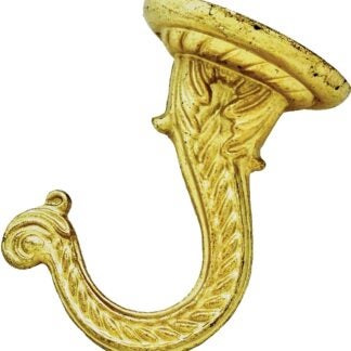 Landscapers Select GB0083L Ceiling Hook, 2-3/16 in H, Zinc, Brass, Ceiling Mount Mounting