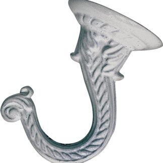 Landscapers Select GB0093L Ceiling Hook, 2-3/16 in H, Zinc, White, Ceiling Mount Mounting