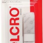 VELCRO Brand 90079 Fastener, 3/4 in W, 18 in L, Nylon, White, Rubber Adhesive