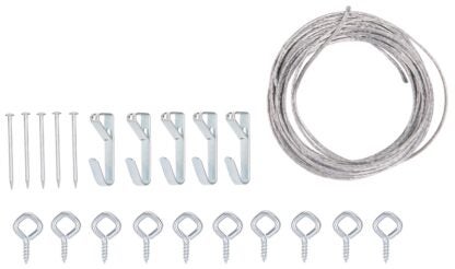 ProSource PH-121127-PS Picture Hanging Kit, 20 lb, Steel, Zinc, Zinc, Nail-In Mounting